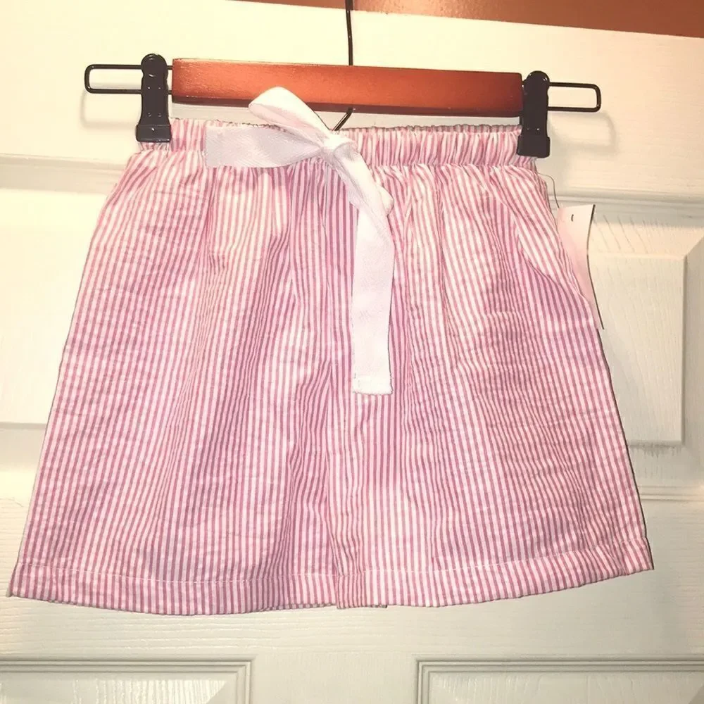 (5/$25) Ellie O Pink & White Seersucker Shorts